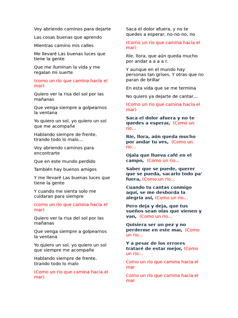Abriendo Caminos Letra | PDF