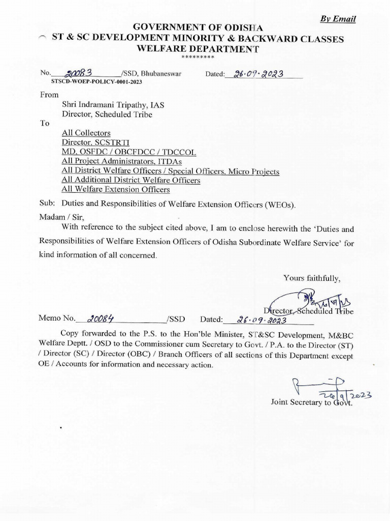 Duties and Responsibilities of Welfare Extension Officers | PDF