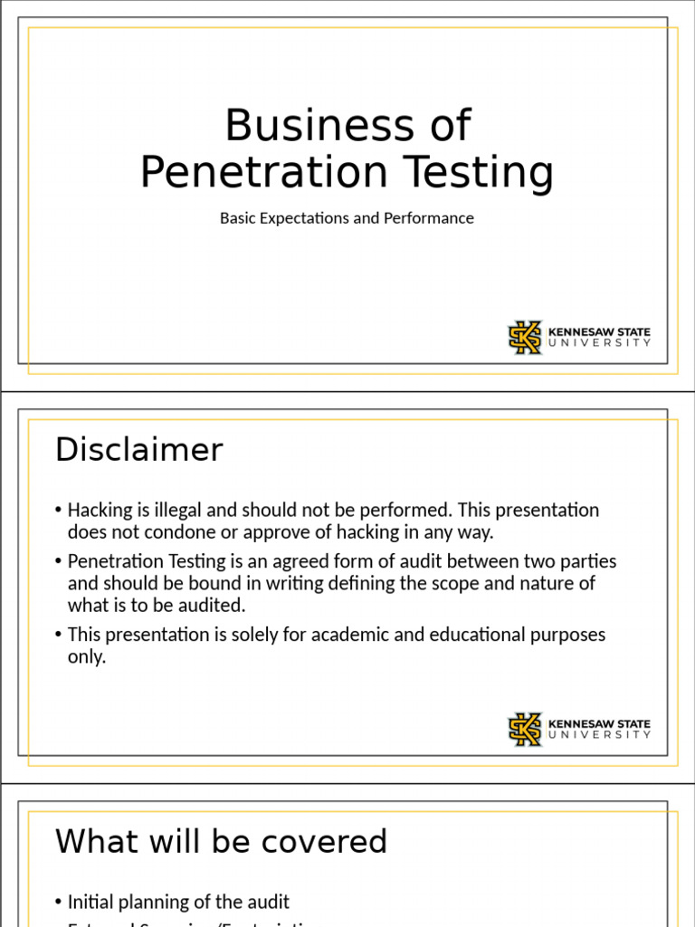 Penn Testing Business | PDF | Penetration Test | Password