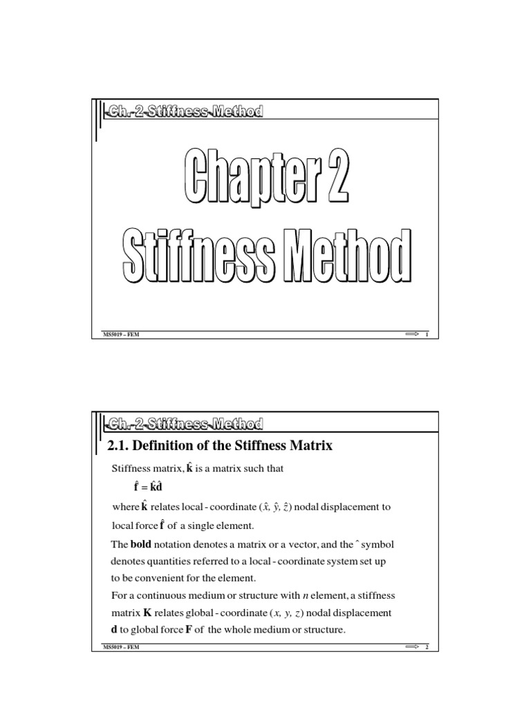 Stiffness Matrix in Finite Element Method | PDF | Finite Element Method ...