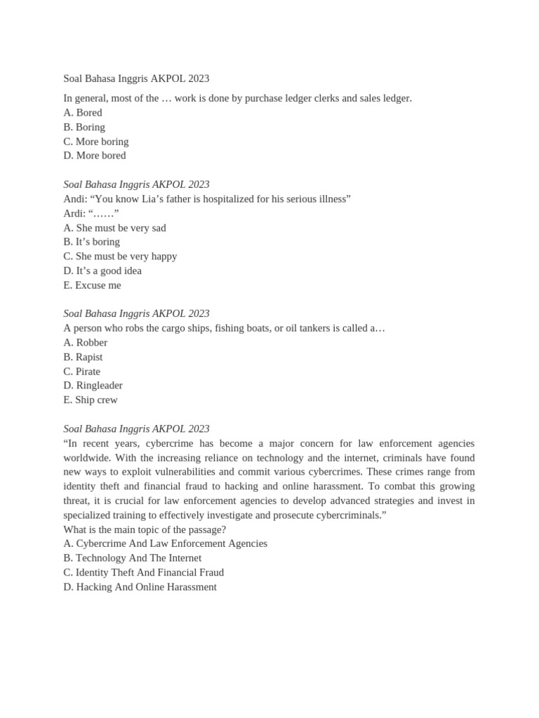 sample test 3 | PDF | Cybercrime | Coral
