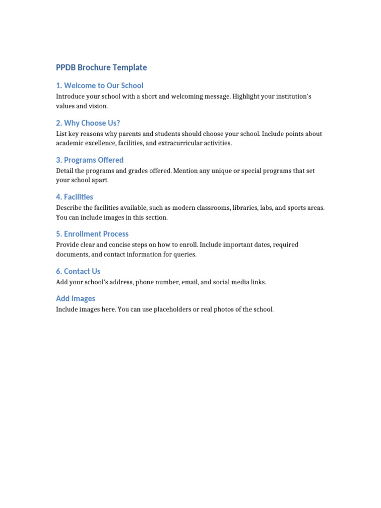 Ppdb Brochure Template Pdf
