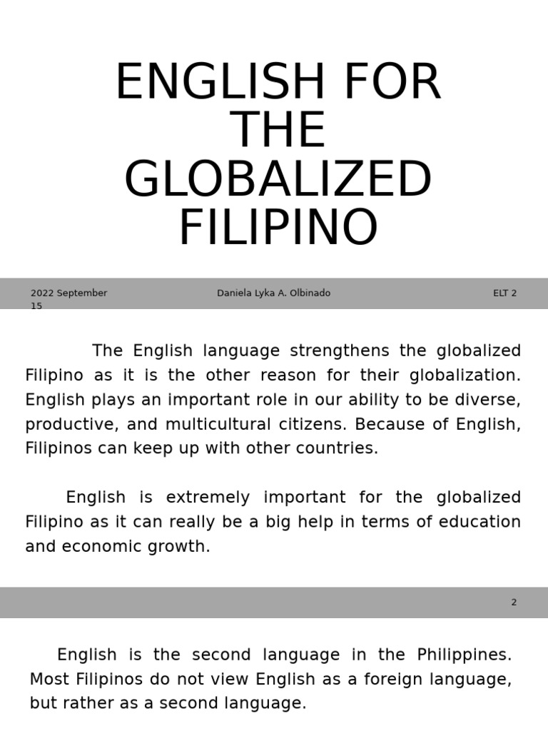English Skills for Filipinos | PDF | English Language | Philippines