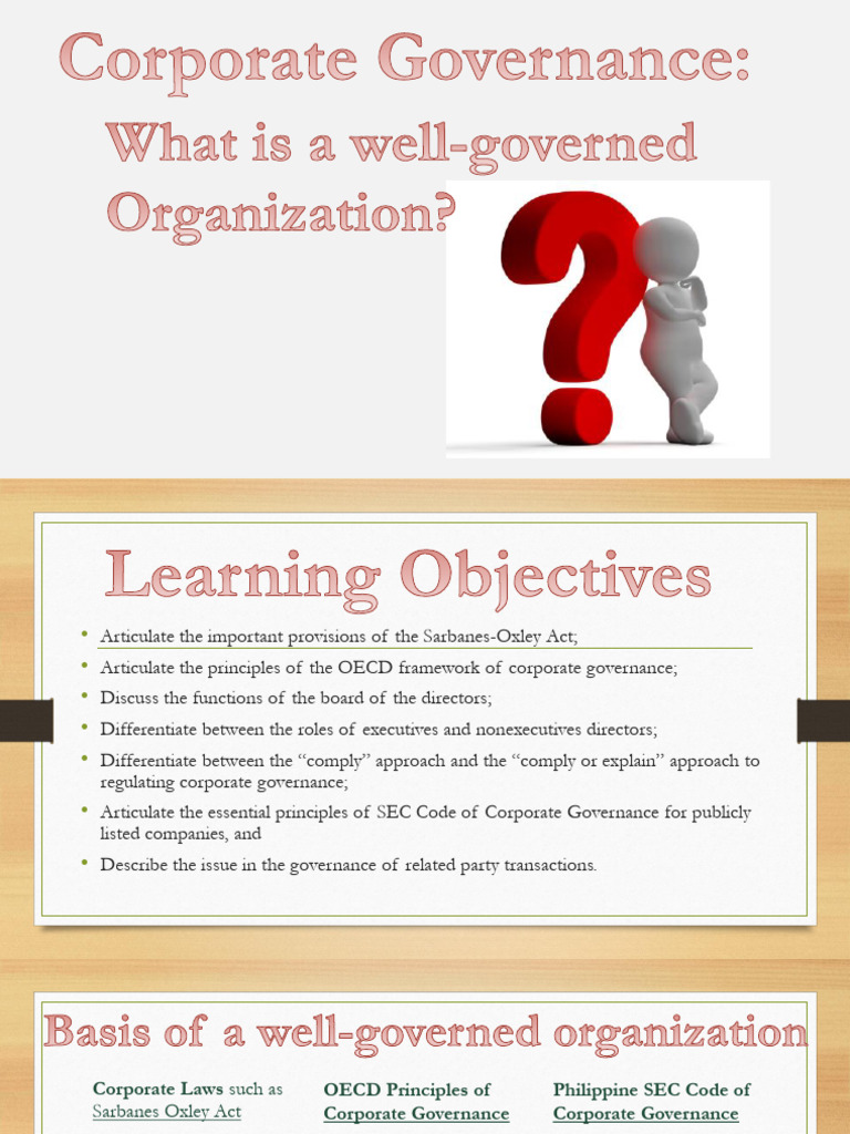 Understanding Corporate Governance Essentials | PDF | Internal Control ...