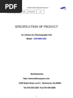 Download Samsung 2600mAh ICR18650-26C by Street_sk SN82409098 doc pdf