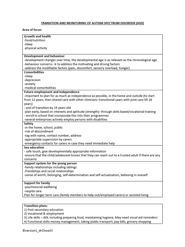 Transitioning Autism: A Comprehensive Guide | PDF | Goal | Autism