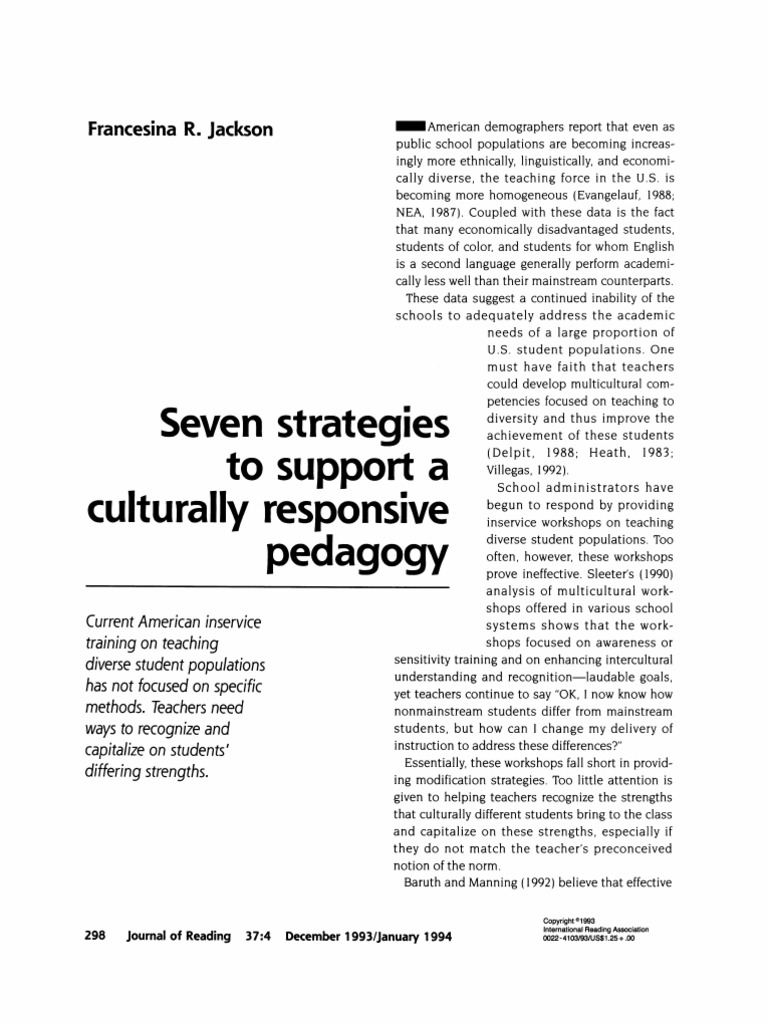 Seven strategies to support a crp pdf teachers metacognition