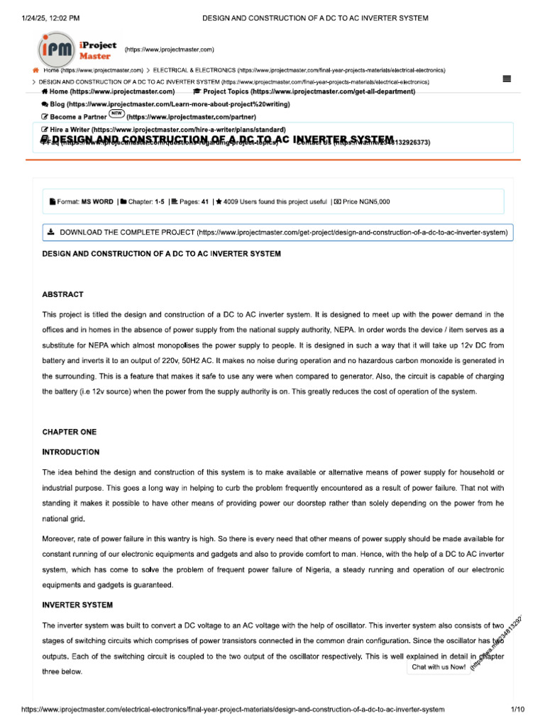 Inverter Notes | PDF