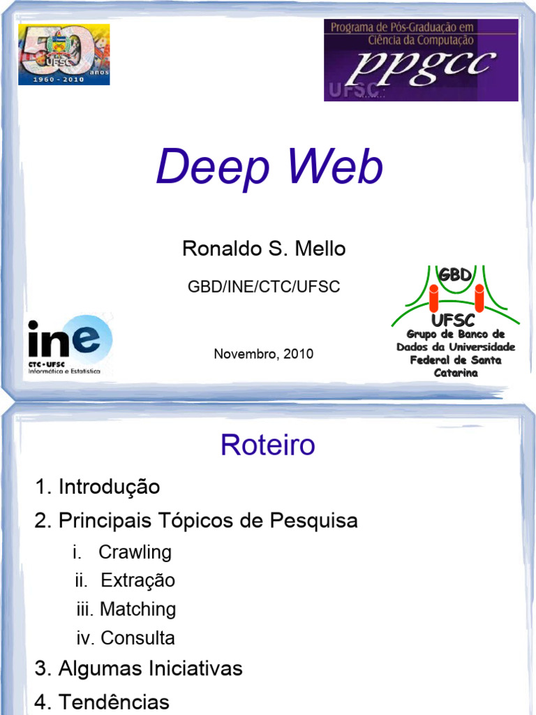 UFSC Deep Web (66 págs) | PDF | Rede mundial de computadores | Internet ...