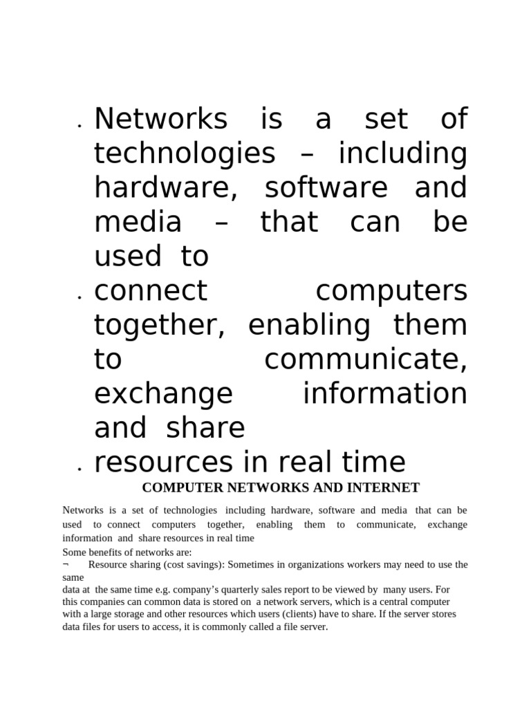 Communication and Networks | PDF | Computer Network | Network Topology