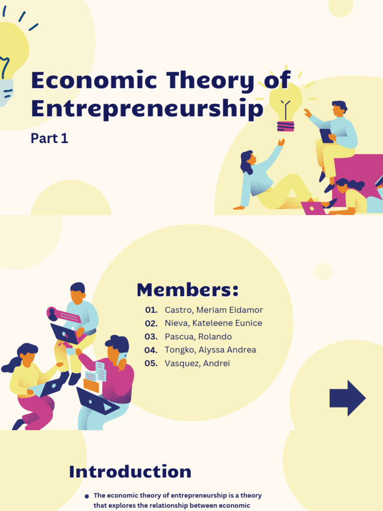 Part 1 Economic Theory of Entrepreneurship | PDF | Entrepreneurship | Risk