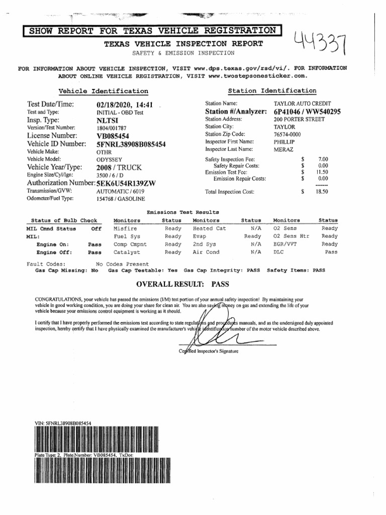 10 Vehicle Inspection Report | PDF