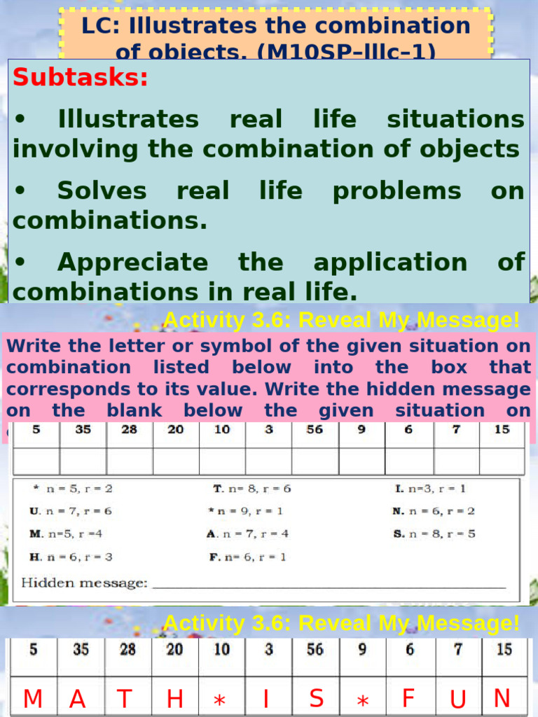 M2 Q3 Combination Problems | PDF | Mathematics
