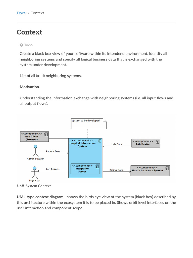 UML System Context Overview Guide | PDF