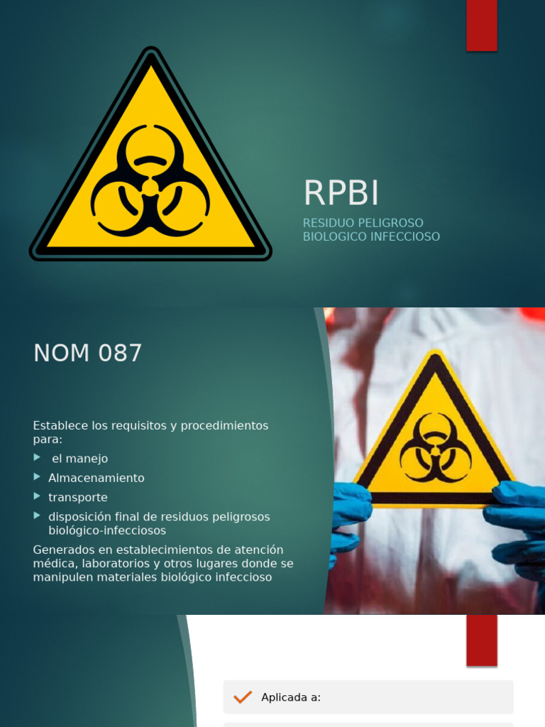 Manejo de Residuos Peligrosos Biológicos | PDF | Laboratorios | Sangre