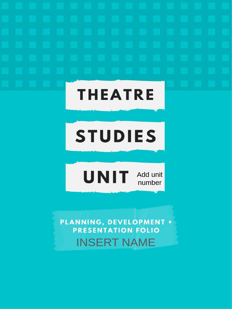 THEATRE STUDIES FOLIO TEMPLATE | PDF