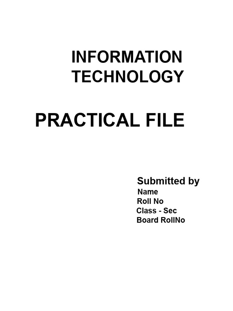 Information Technology Practical File | PDF | Artificial Intelligence ...