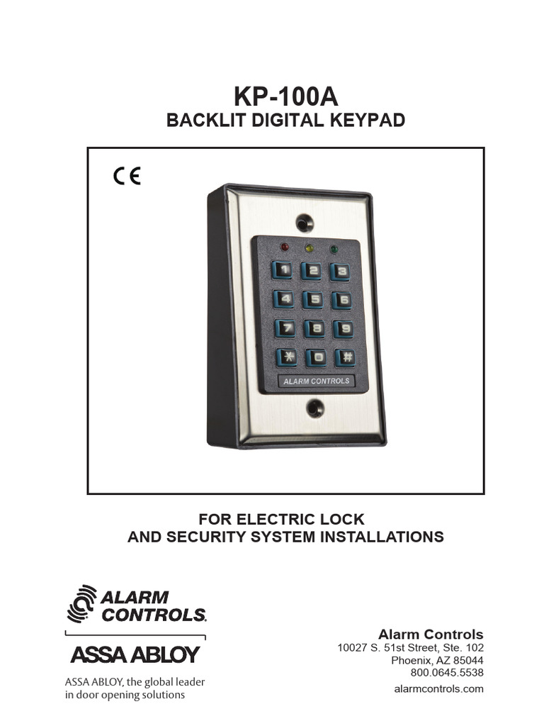 Digital Keypad Installation Guide | PDF | Switch | Access Control