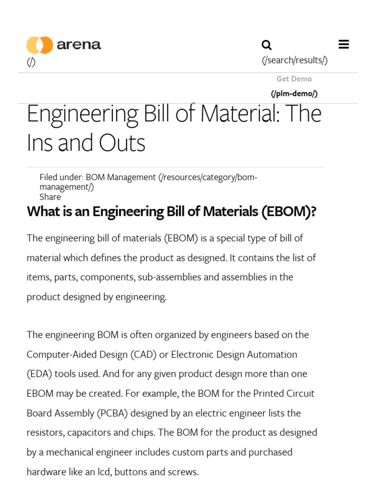 Understanding Engineering BOMs | PDF | Product Lifecycle