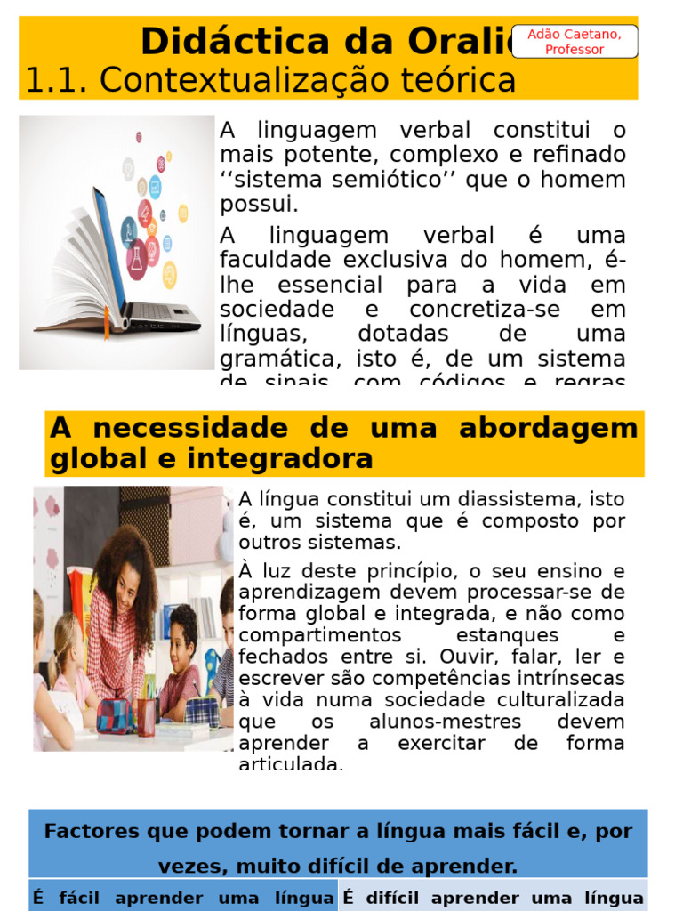Didática da Oralidade na Educação | PDF | Comunicação | Aprendizado