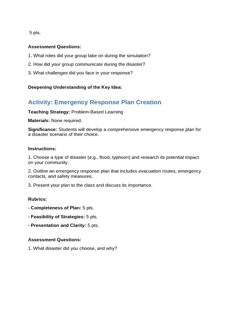 Lesson Plan (3) | PDF | Emergency Management | Disaster Risk Reduction