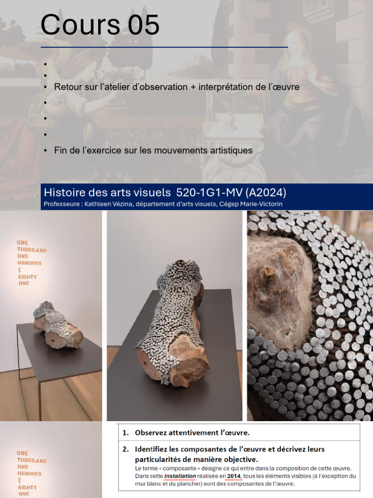 Histoire des arts visuels : Cours 05 | PDF