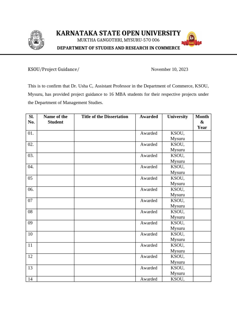 project letter | PDF