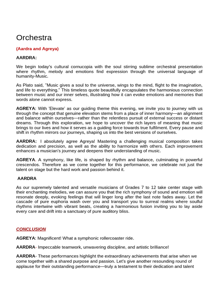 ORCHESTRA | PDF