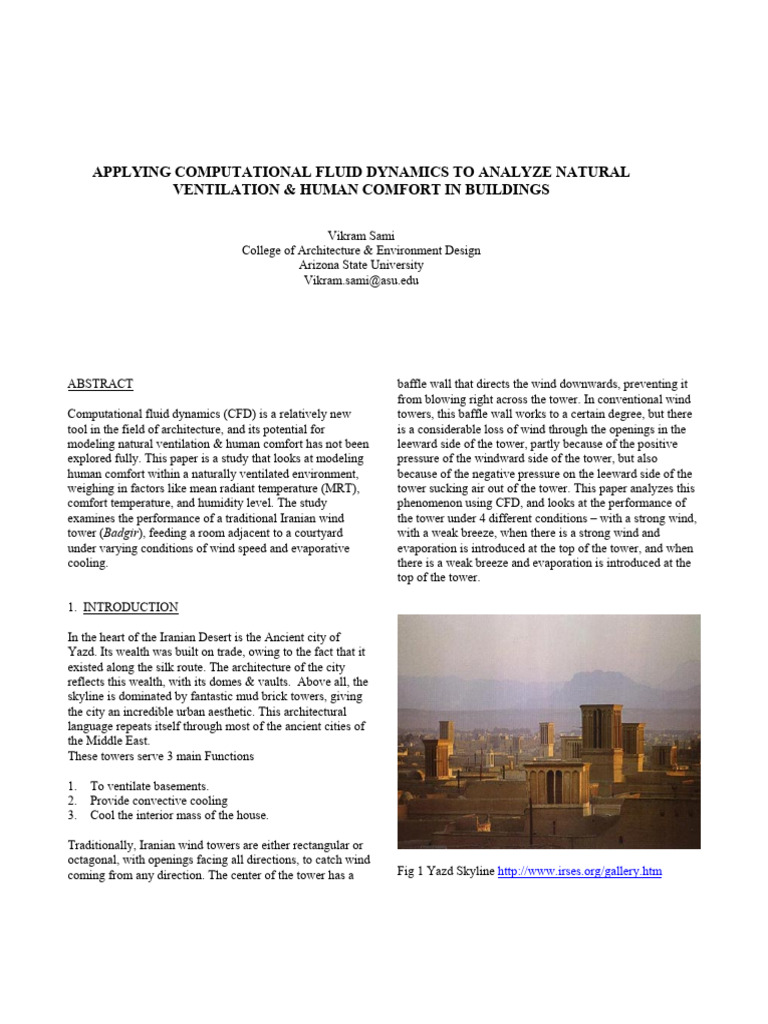 CFD Analysis of Natural Ventilation | PDF | Wound | Physical Phenomena
