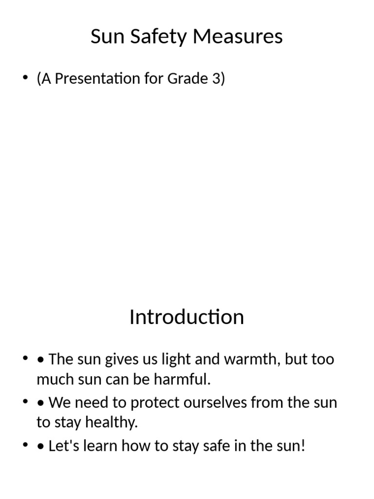 Essential Sun Safety Tips for Kids | PDF