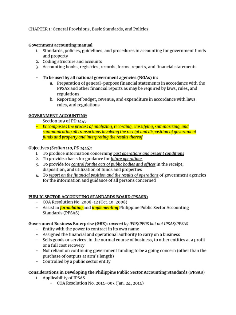 Government Accounting Standards Overview | PDF | Accounting | Expense