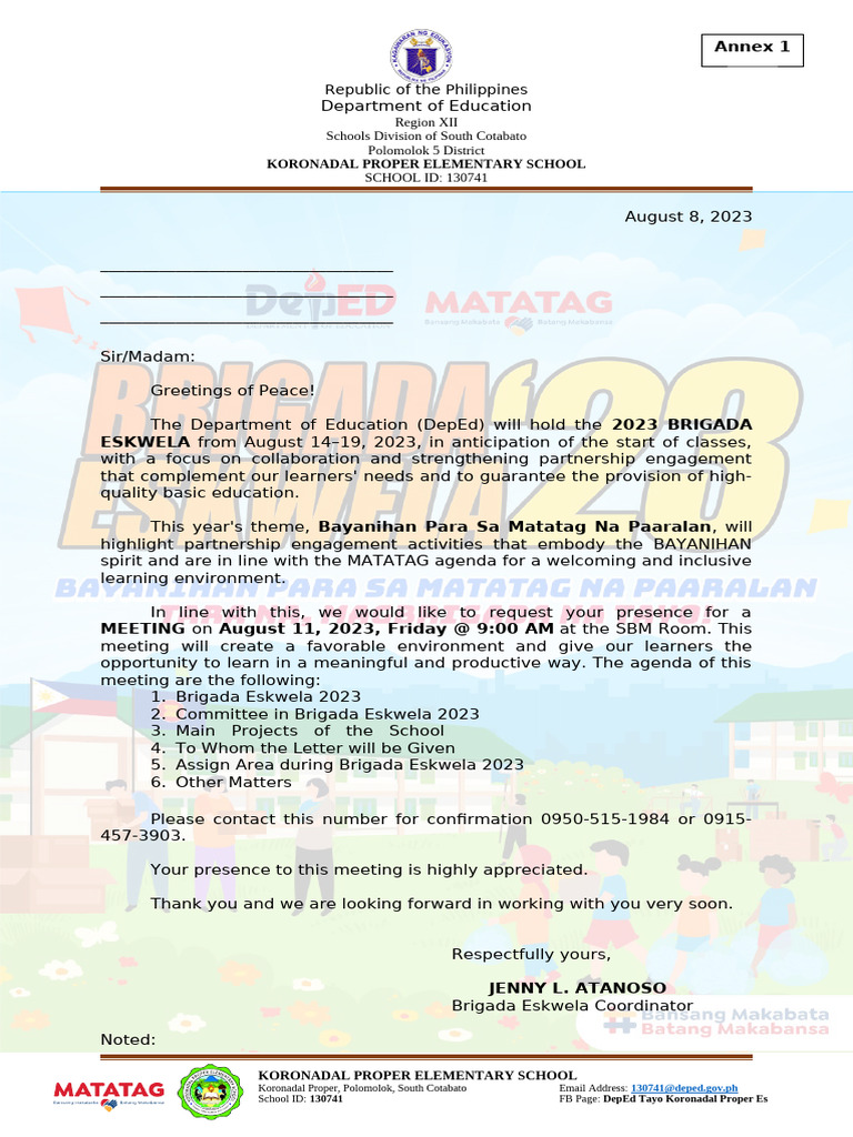Annex 1 Letter To Stakeholders | PDF | Government