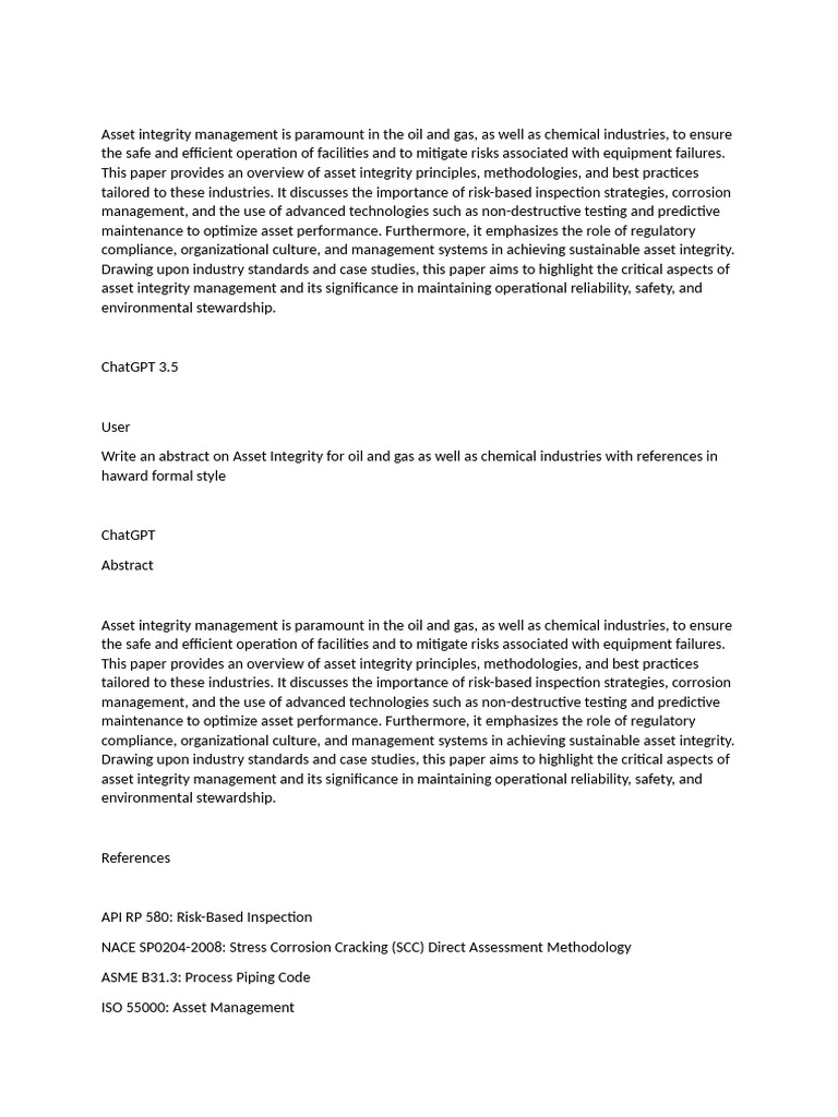 Asset Integrity | PDF | Reliability Engineering | Regulatory Compliance