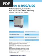 Series U4000/4100: Universal Tension/compression Load Cell For Force & Load Measuring