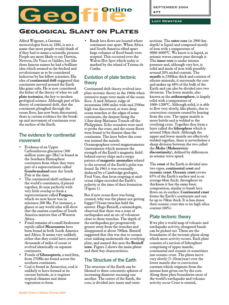 Understanding Plate Tectonics Theory | PDF | Plate Tectonics | Volcano