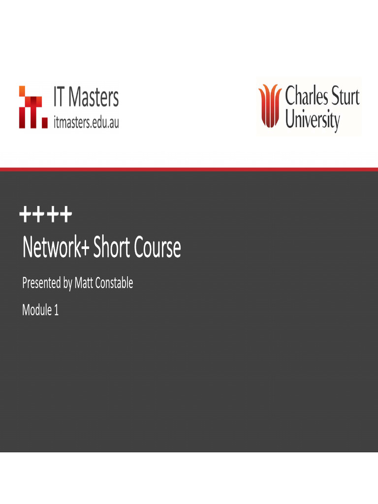 Network+ Short Course - Week 1 | PDF | Computer Network | Network Switch