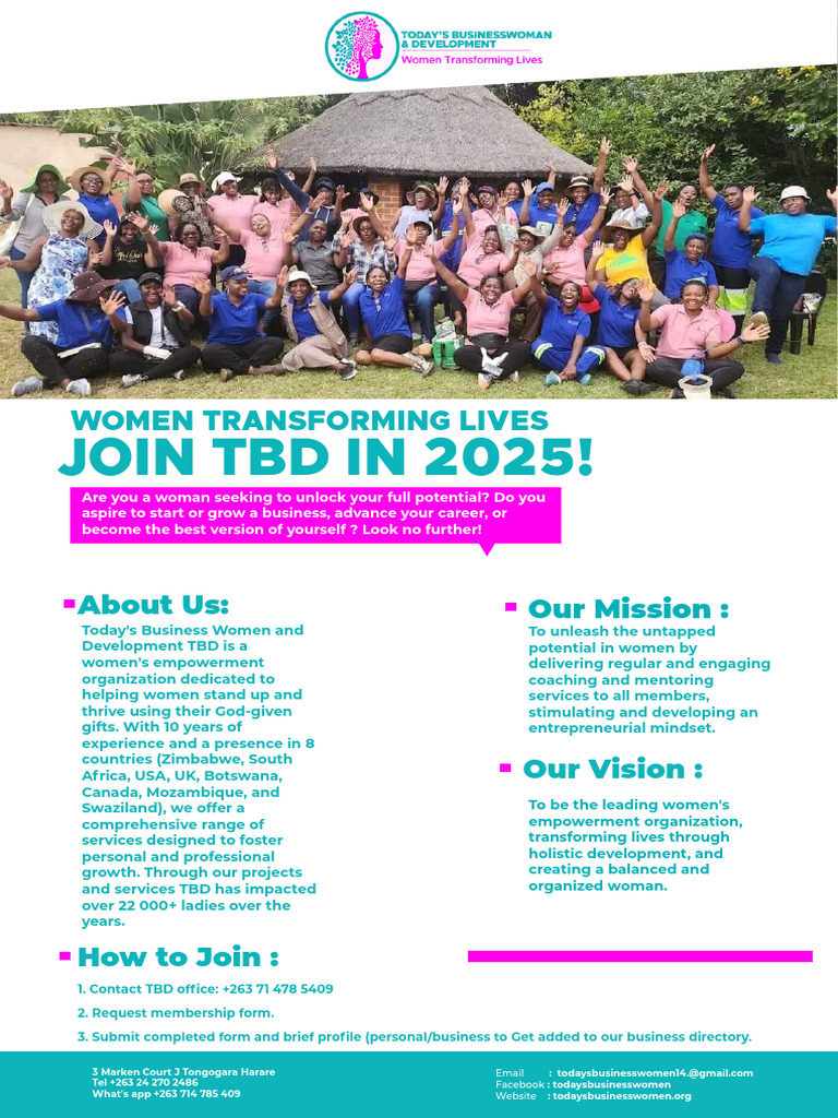 Join TBD: Women's Empowerment 2025 | PDF | Economies | Business