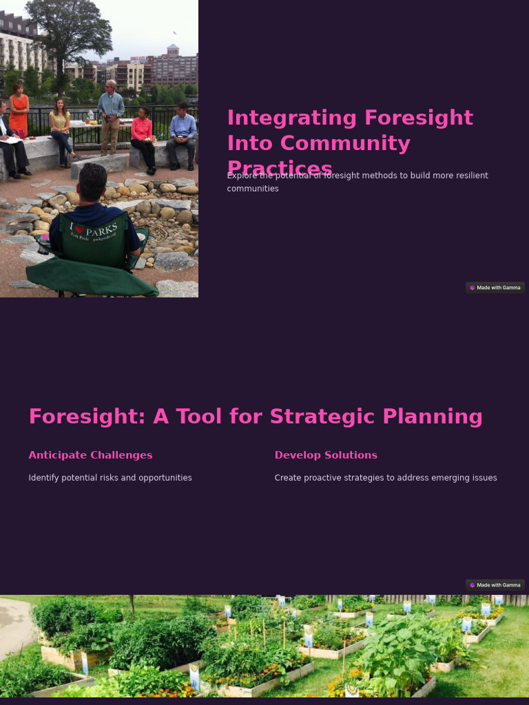 Integrating Foresight Into Community Practices | PDF