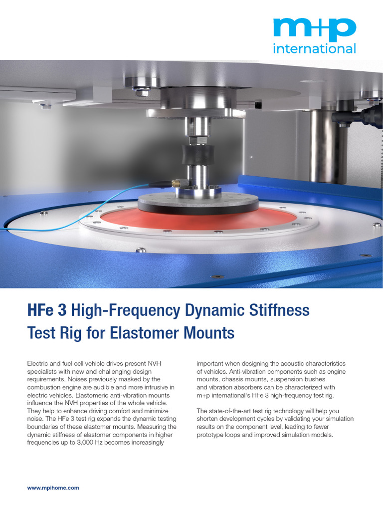 HFe 3 Test Rig for Elastomer Mounts | PDF | Mechanical Engineering