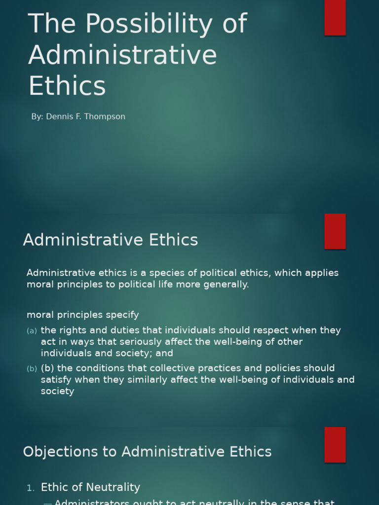 Understanding Administrative Ethics | PDF | Morality | Accountability