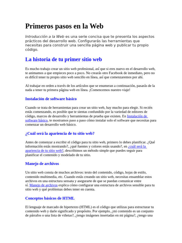 Guía Básica para Crear tu Web | PDF | Red mundial | Internet y web
