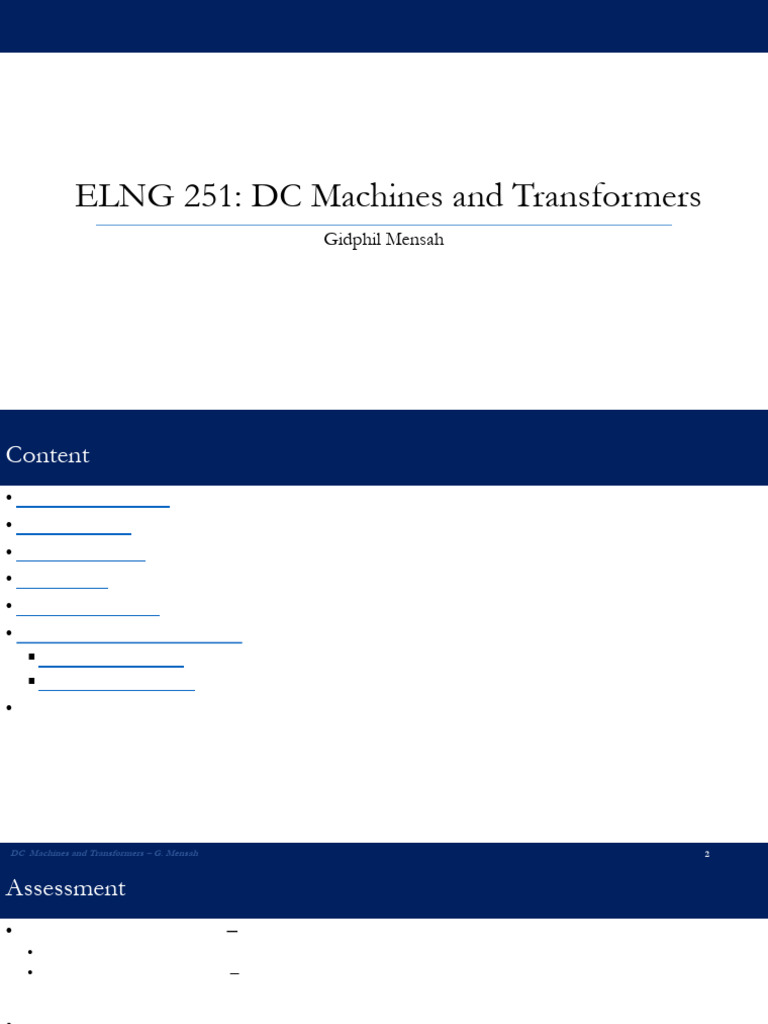 DC Machines and Transformers Overview | PDF | Electric Motor ...