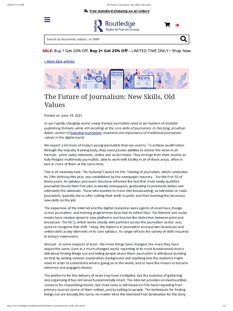 The Future of Journalism PDF Journalism Newspapers