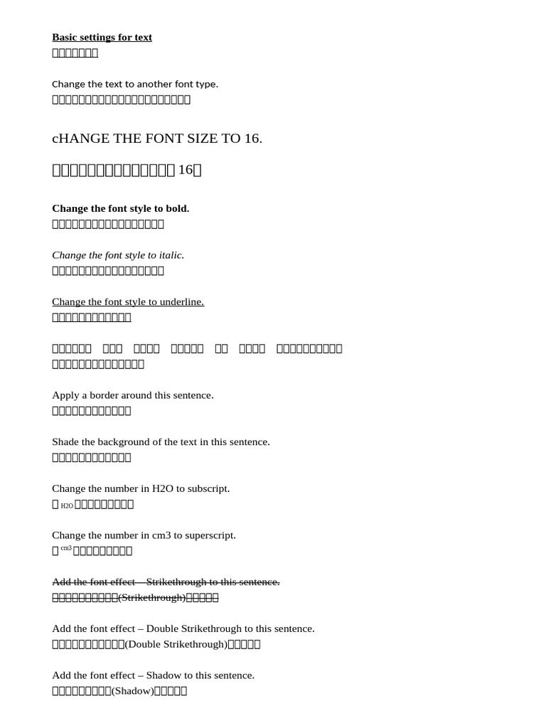 Text and Paragraph Formatting Guide | PDF | Microsoft Word | Typefaces