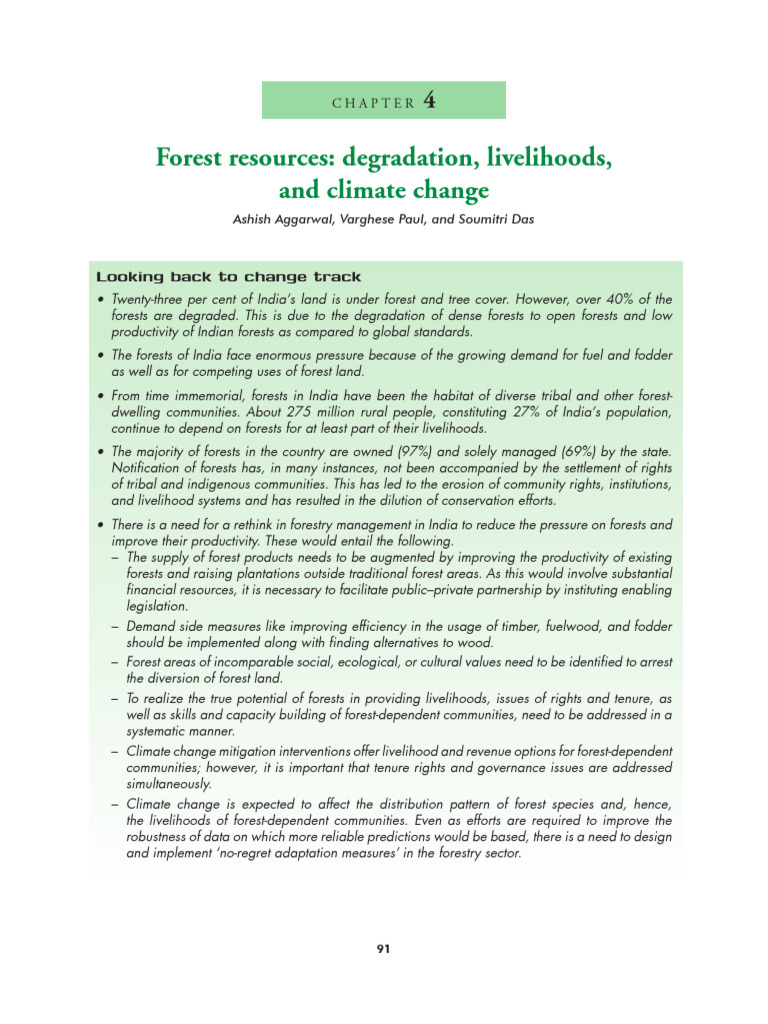 Forest Degradation and Livelihoods in India | PDF | Forests | Forestry