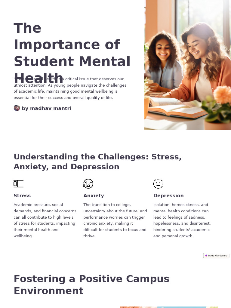 Student Mental Health: Key Strategies | PDF | Mental Health | Mentorship