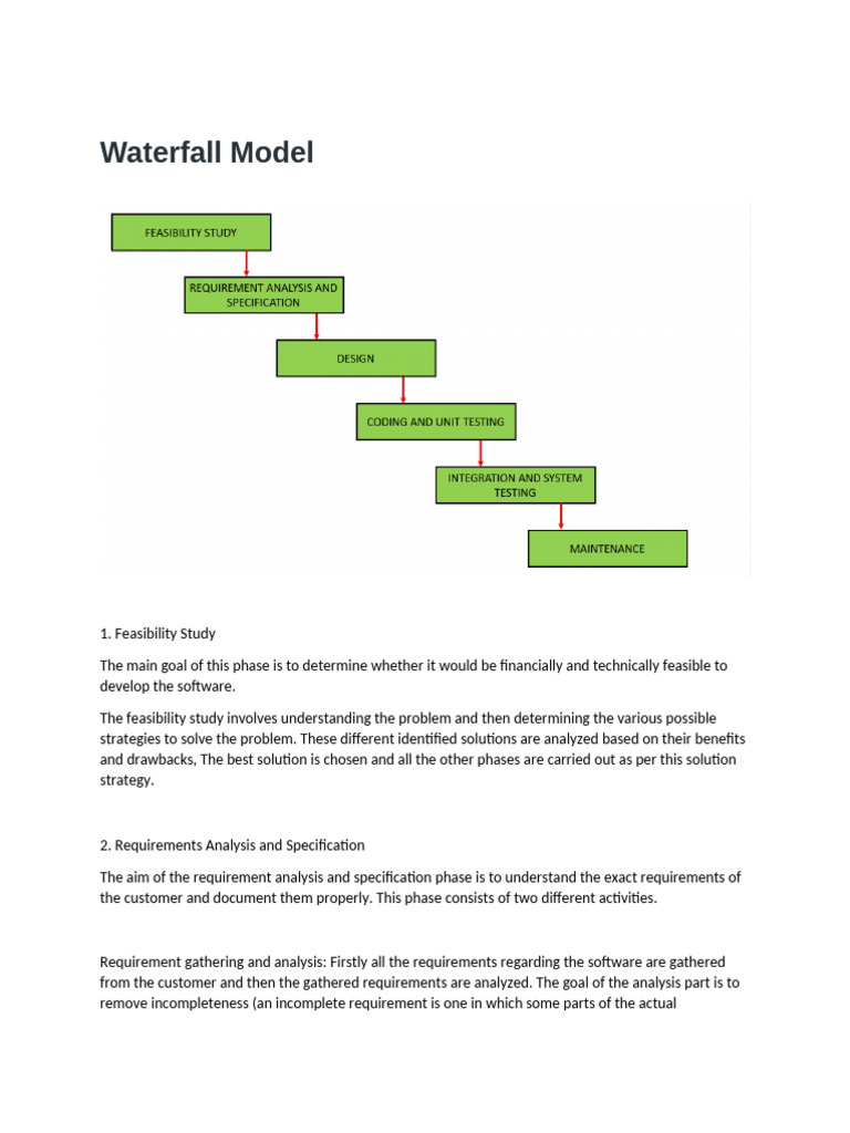 Waterfall Model | PDF | Software Development Process | Software Development
