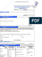 PHD Electrical Services LTD: Form /1 Electrical Installation Certificate