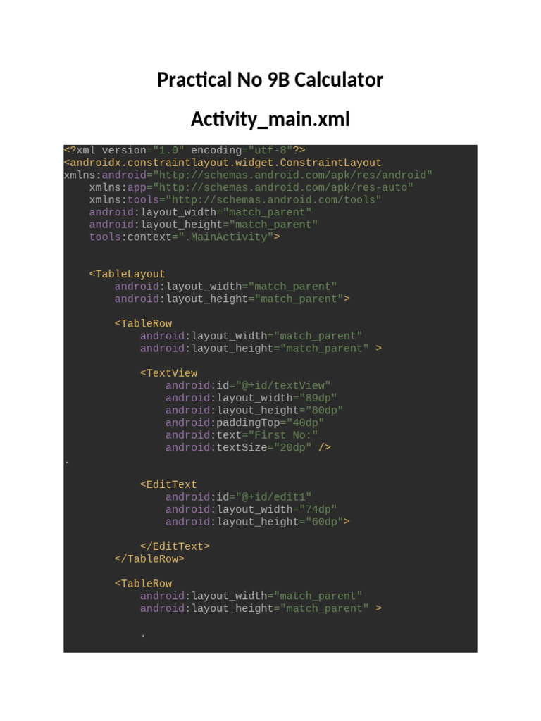 Simple Android Calculator App | PDF | Software | Embedded Linux ...