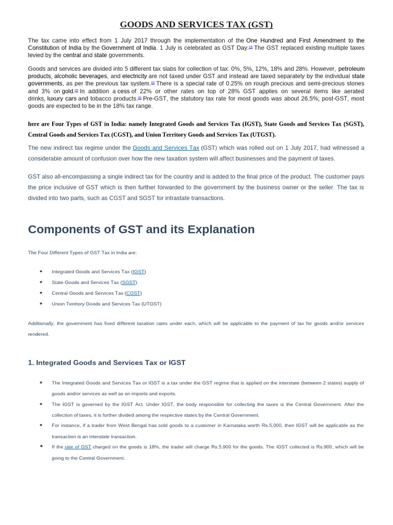 Understanding India's GST System | PDF | Taxes | Public Finance